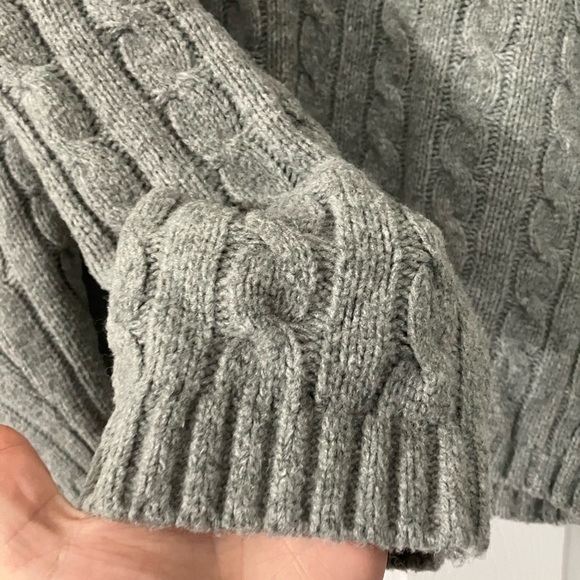 Abercrombie & Fitch Cable Knit Sweater Gray XL - Picture 4 of 7